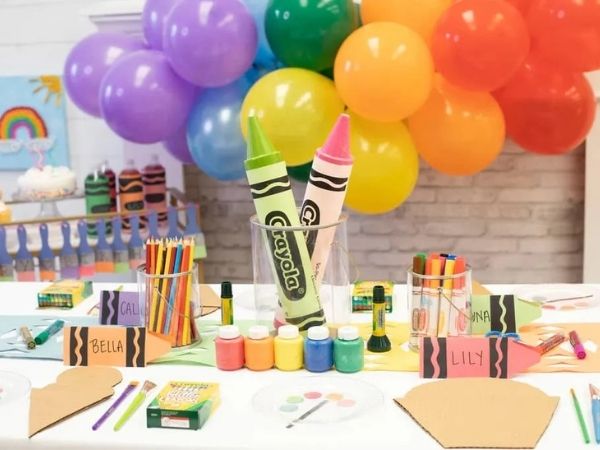 DIY Craft Station for Birthday Party Kids