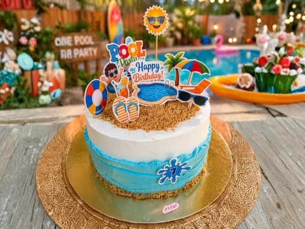 Personalized Cake - Pool Party Package