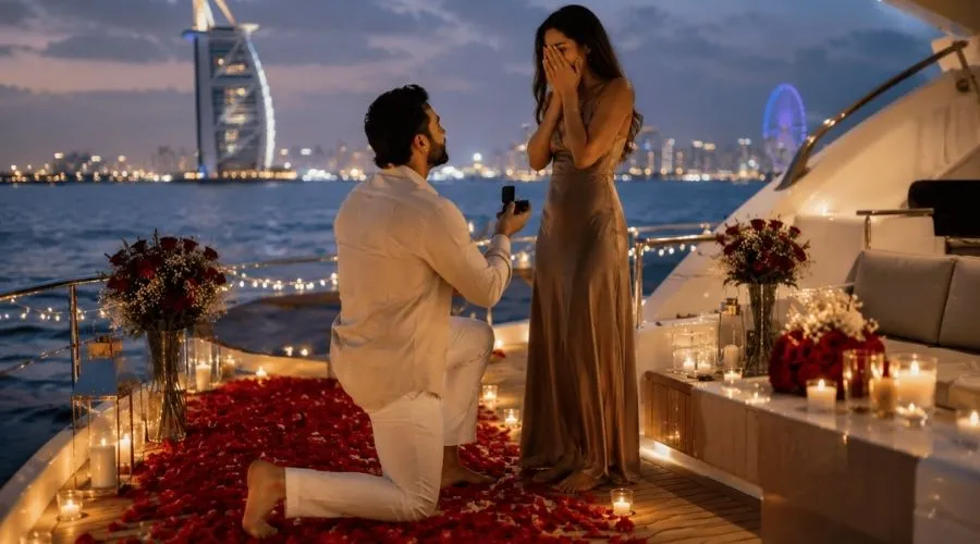 Dubai Marina Romantic Private Yacht Proposal Packages Dubai