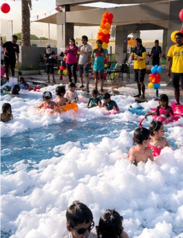 sunset pool party in dubai
