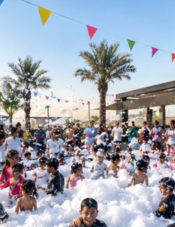 sunset pool party in uae